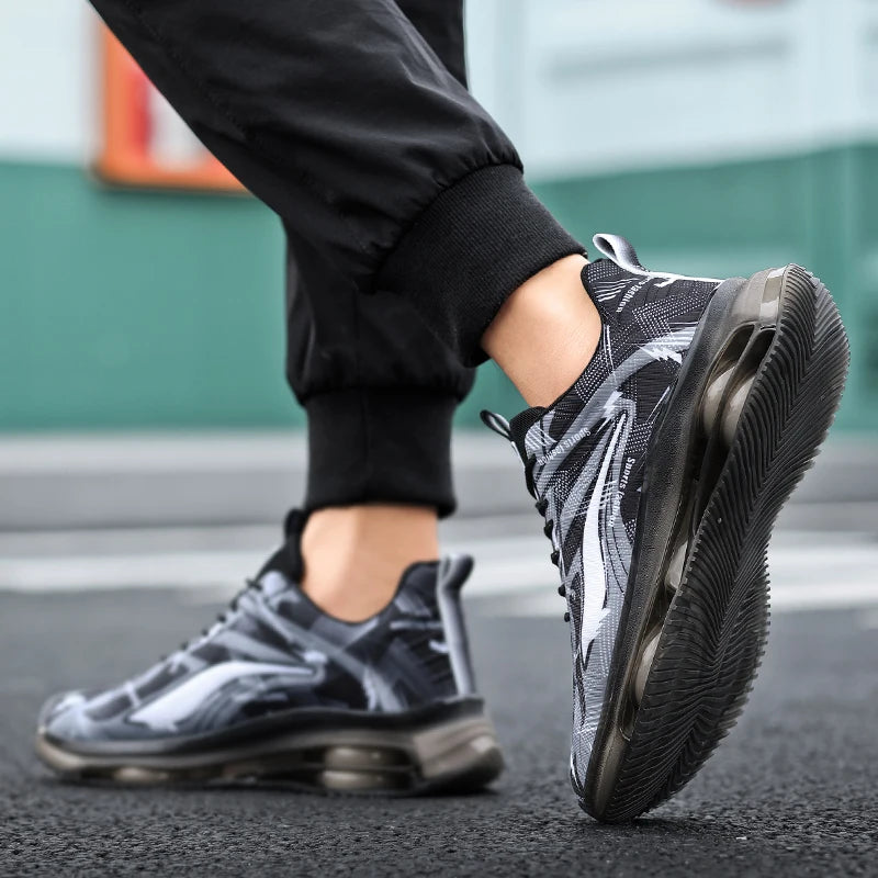 Zapatillas de baloncesto de moda para hombre con cojines de aire, cómodas y antideslizantes, transpirables y que absorben los golpes, adecuadas para actividades al aire libre de hombres