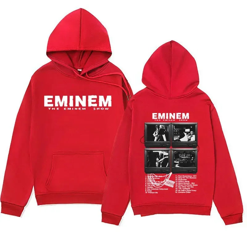 Sudadera con capucha para hombre y mujer, ropa de calle de gran tamaño con estampado de rapero Eminem, Álbum de MúsicaCuatro seaso