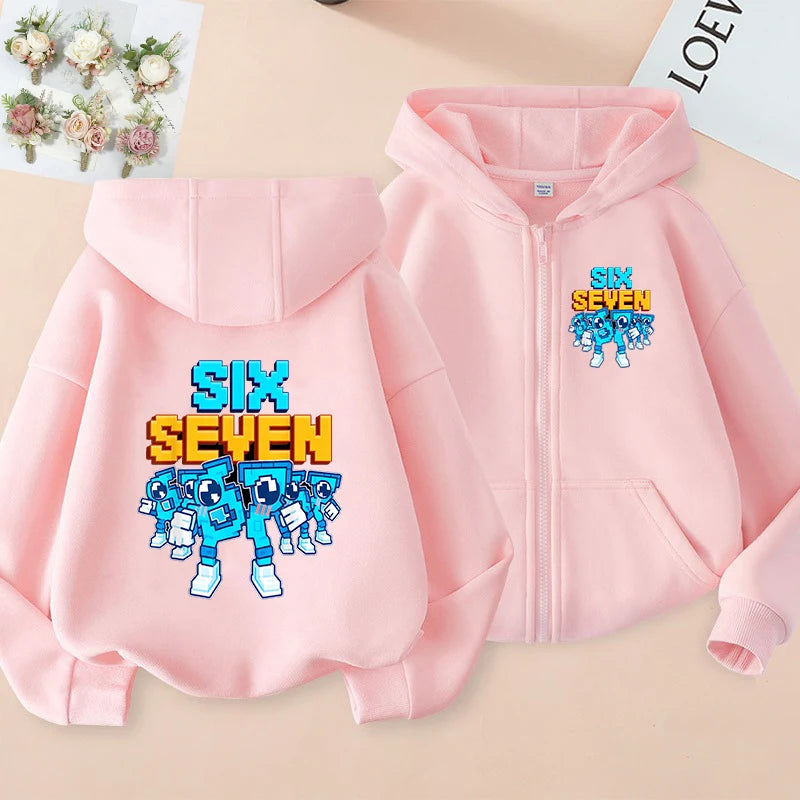 Sudadera Capucha Cremallera Niños - Diseño 67 Divertido
