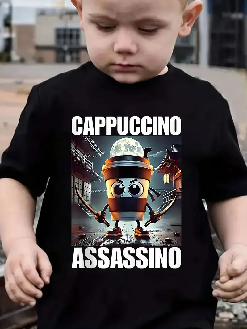 Y2k-Camiseta italiana con animales de Brainrot para niños y niñas, camisetas de manga corta de Tung Tung Sahur, camiseta bonita con meme divertido, ropa de verano
