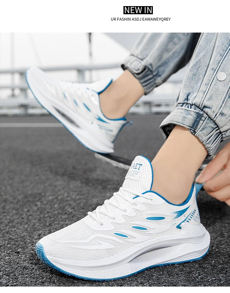 Zapatos deportivos transpirables para hombre, novedad de primavera, malla, moda informal, zapatos versátiles de moda para hombre, zapatos para correr de verano adecuados para deportes al aire libre