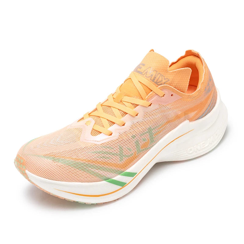 ONEMIX-zapatillas para correr para maratón, placa de carbono, prueba profesional, soporte estable para zapatillas de deporte ultraligeras que absorben los golpes, novedad de 2025