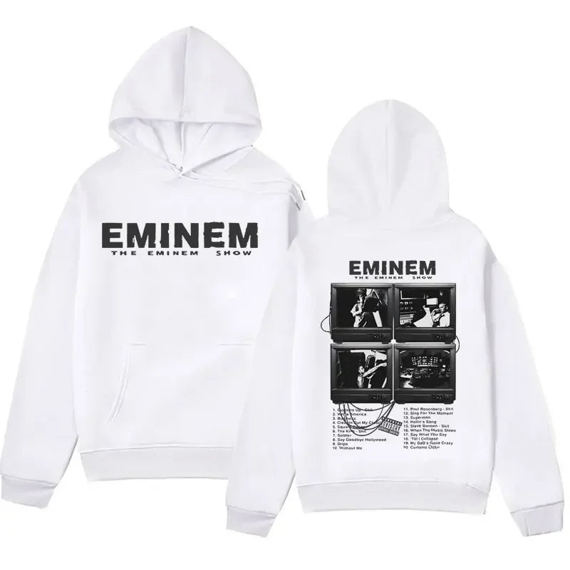 Sudadera con capucha para hombre y mujer, ropa de calle de gran tamaño con estampado de rapero Eminem, Álbum de MúsicaCuatro seaso