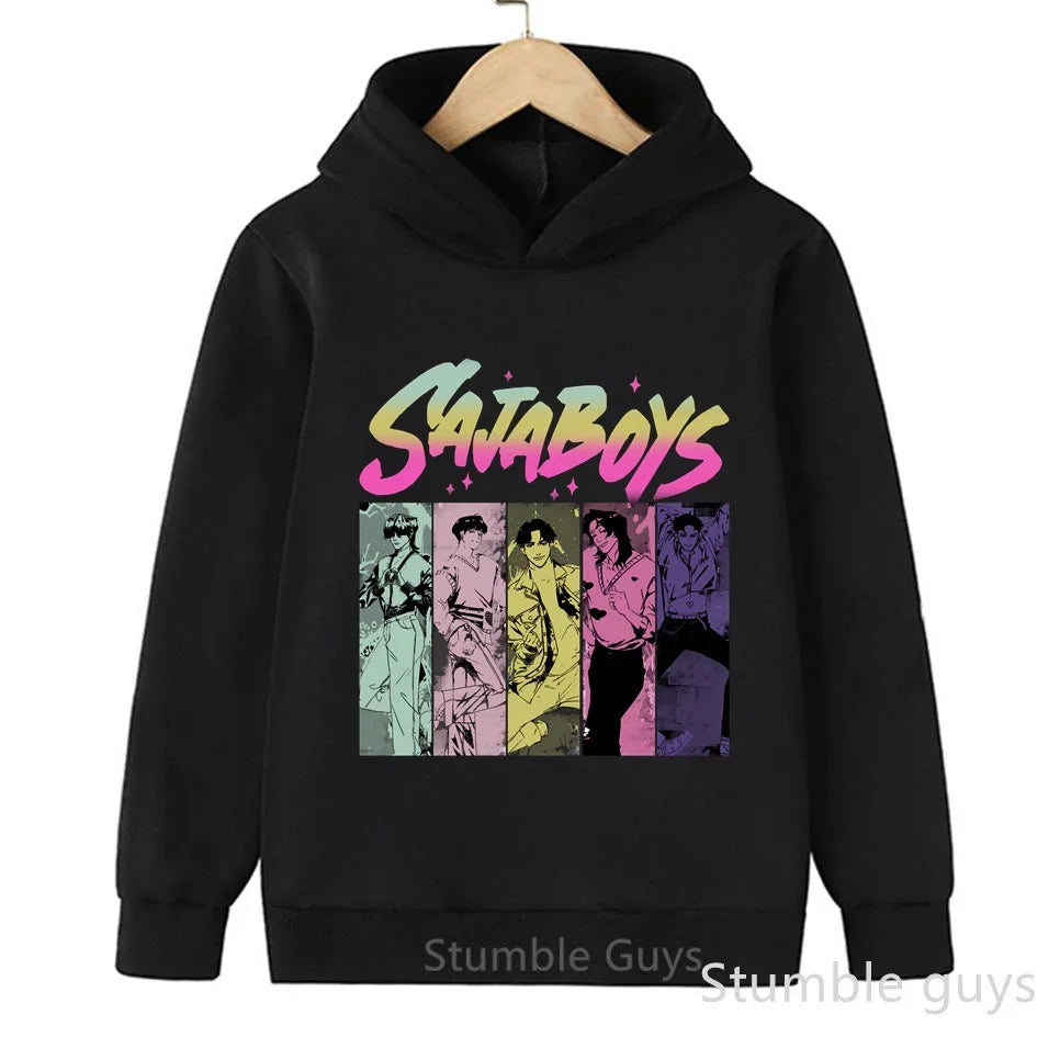 Conjunto de sudadera con capucha Kpop Demon Hunters, ropa deportiva para niños y niñas de 3 a 12 años, ropa de Anime de otoño