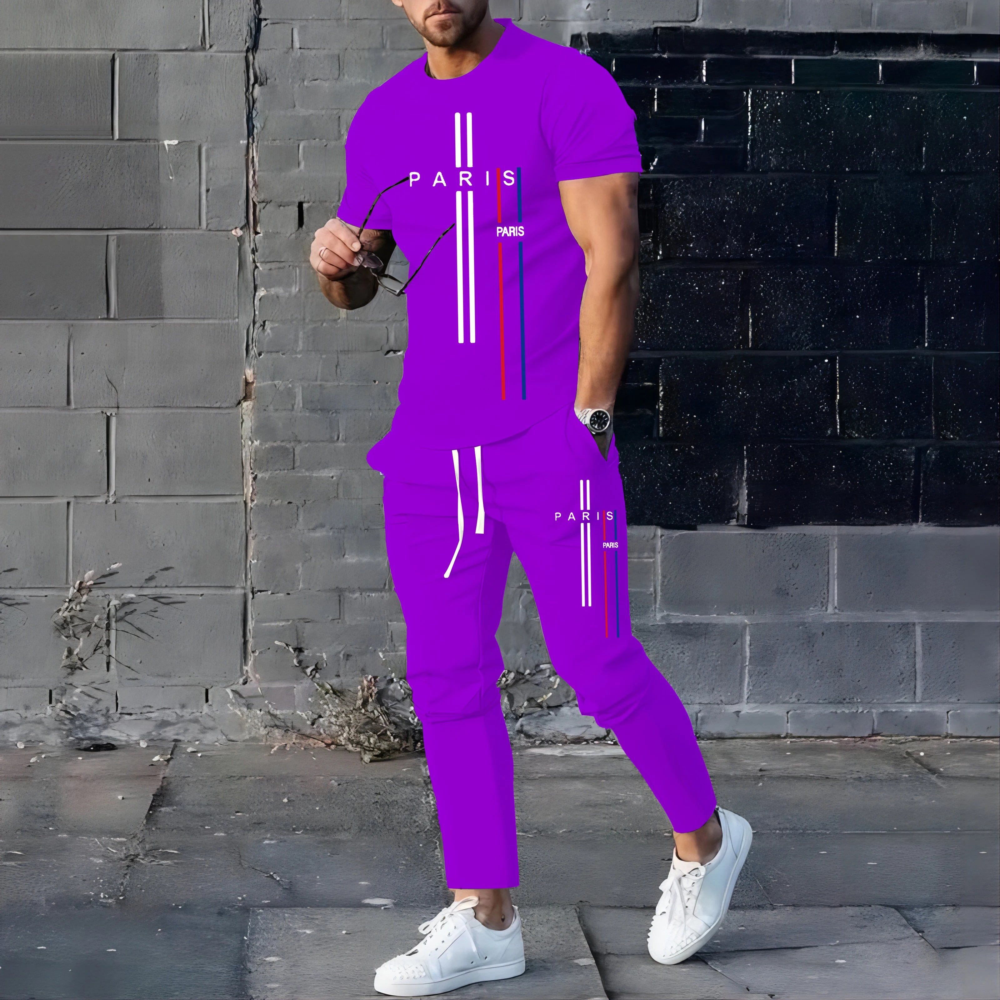 NOVEDAD DE VERANO 2023, ropa deportiva de fútbol a la moda para hombres, conjunto de camiseta y pantalones, pantalón corto informal, conjunto de manga, ropa para correr y Fitness