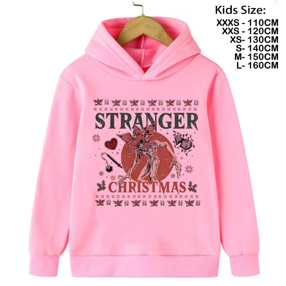 Eddie Munson Demogorgon Hawkins Cannibal Flower Sudadera con capucha Niños Dibujos animados Niños Niñas Niños Sudaderas