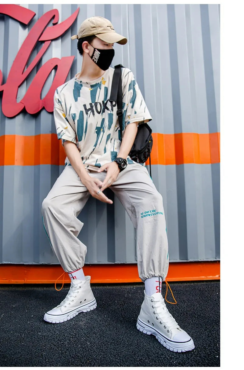 Men's Shoes 2024 New High Top Sneakers for Men Casual Breathable Platform Shoe Male Vulcanize Canvas Shoes Zapatos Para Hombres