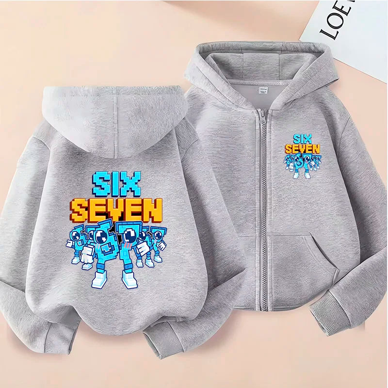 Sudadera Capucha Cremallera Niños - Diseño 67 Divertido