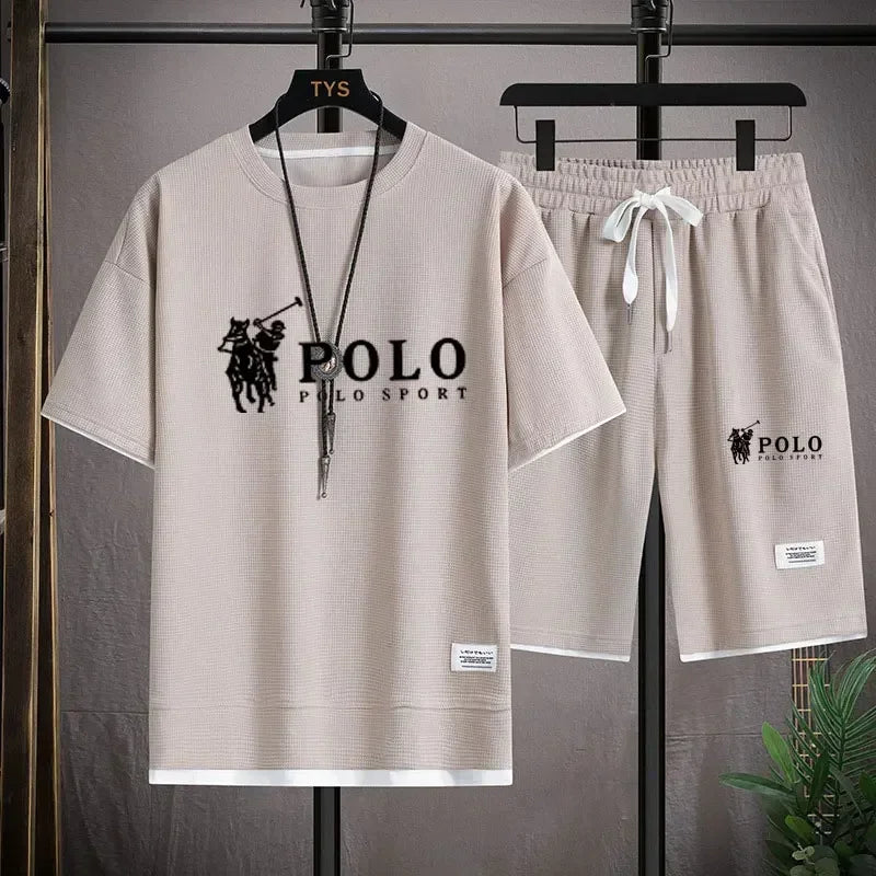Conjunto Deportivo Hombre de 2 Piezas | Camiseta Transpirable y Shorts para Running, Fitness y Verano