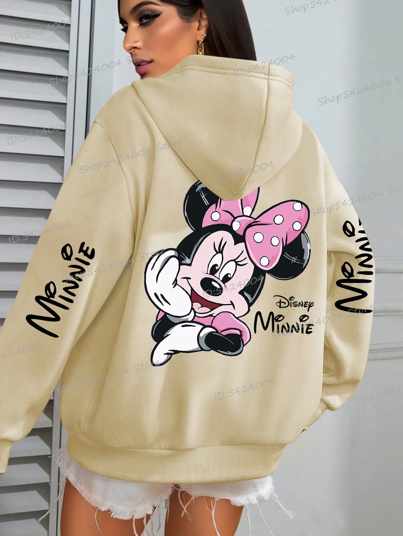 Sudaderas con capucha divertidas con estampado de Minnie Mouse para mujer, ropa de calle con gráfico juguetón, personaje de dibujos animados, regalos para amantes de Minnie, Sudadera con capucha para chicas adolescentes