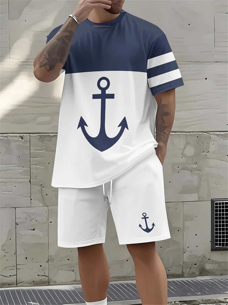 Conjunto Streetwear Hombre 2 Piezas | Camisa + Pantalón Corto Estampado