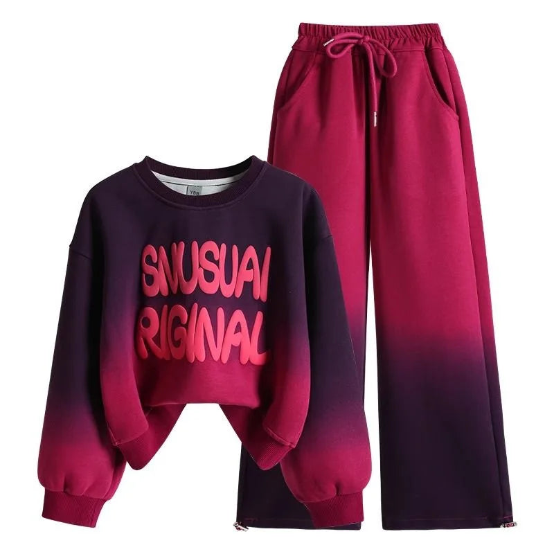 Chándal Primavera Niñas 8-12 Años - Conjunto Deportivo Coreano