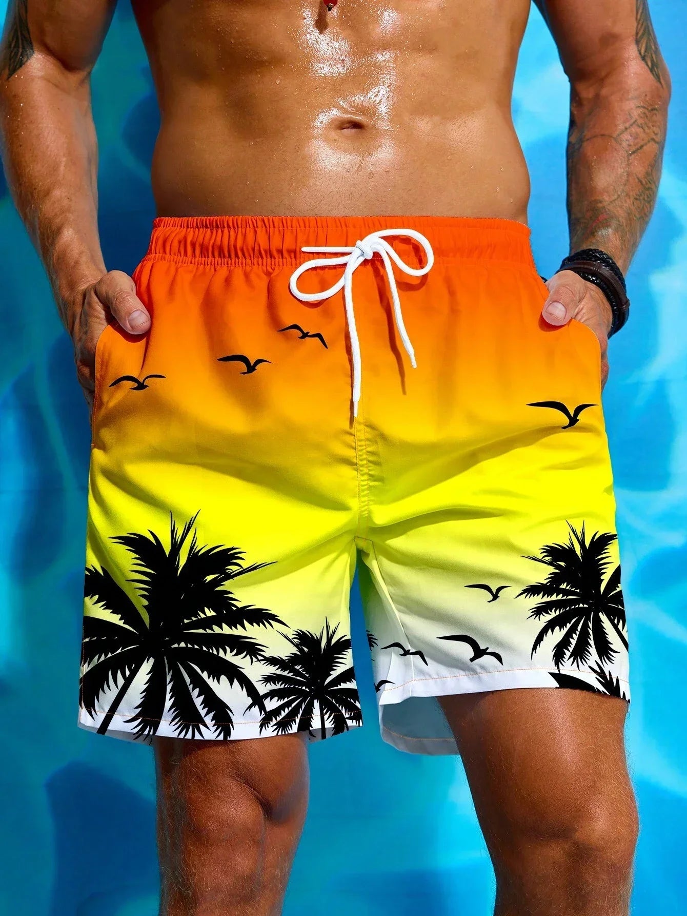 Bañador 3D Hombre | Pantalón Corto Playa Hawaiano Secado Rápido