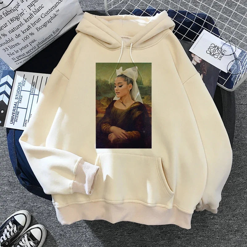 Sudadera con capucha de Ariana Grande Harajuku divertida para mujer/hombre, sudadera de los años 90, ropa para mujer/hombre, jerséis gráficos, capucha de gran tamaño Ulzzang Tumblr