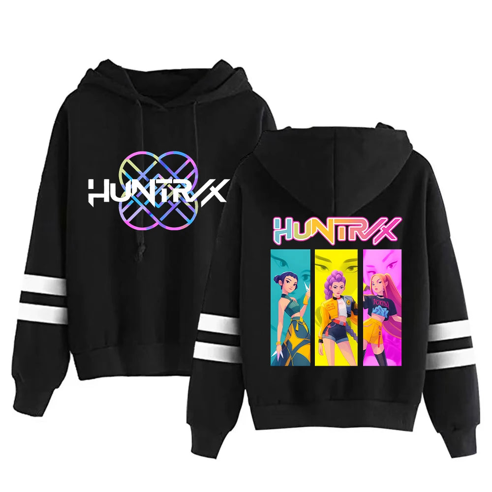 2025 Kpop Demon Hunter sudaderas con capucha mujer Anime Huntrix Sudadera con capucha gráfica 90s Casual invierno manga larga con capucha jerseys Shoujo ropa
