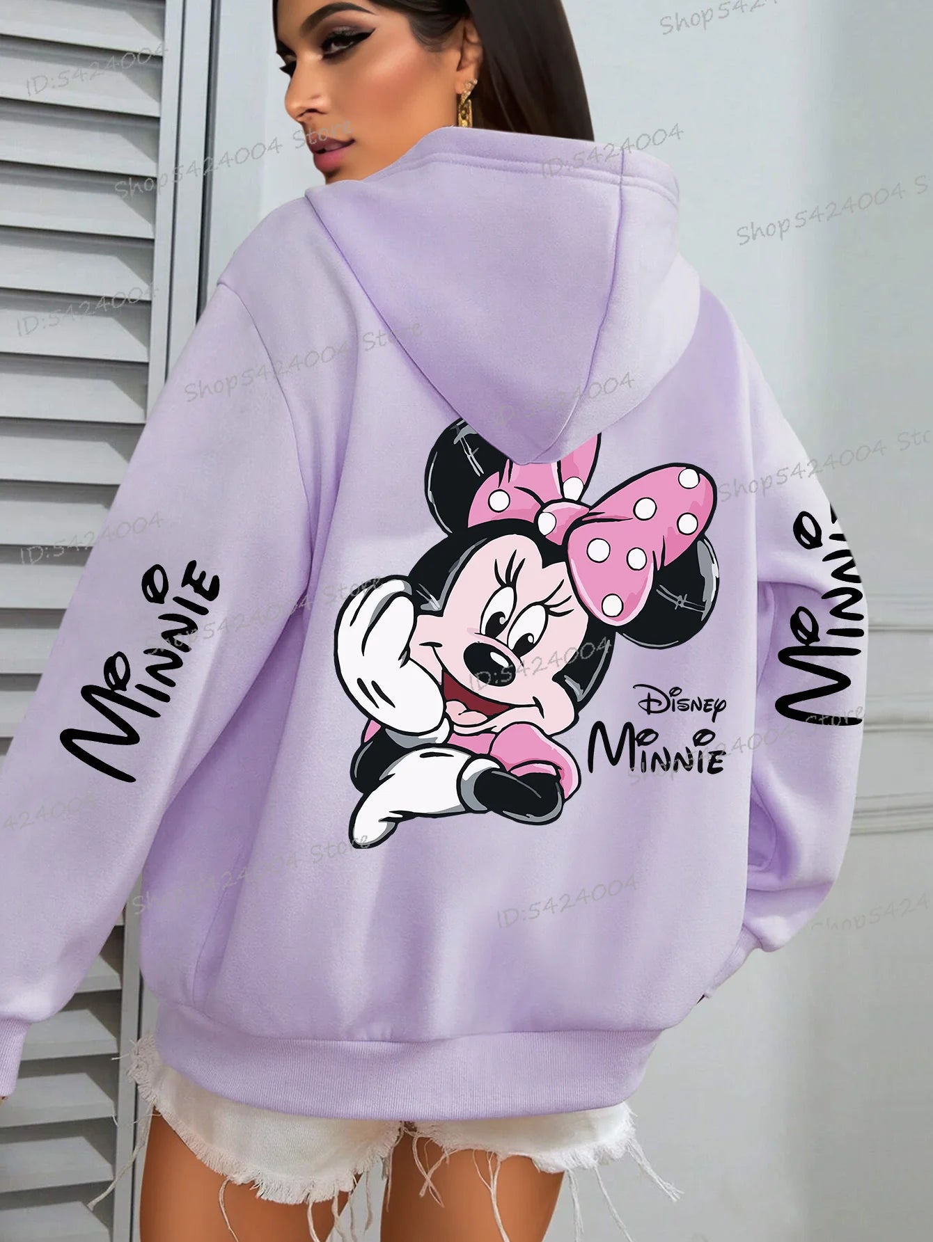 Sudaderas con capucha divertidas con estampado de Minnie Mouse para mujer, ropa de calle con gráfico juguetón, personaje de dibujos animados, regalos para amantes de Minnie, Sudadera con capucha para chicas adolescentes