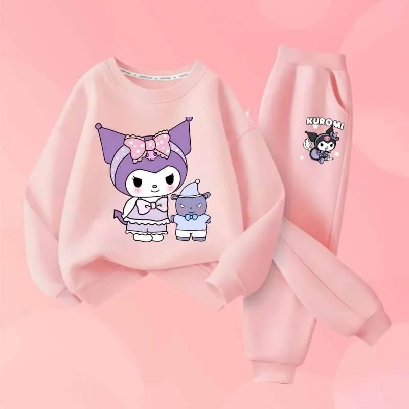 Conjunto Kuromi Sanrio Niños - Sudadera + Pantalones 2 Piezas