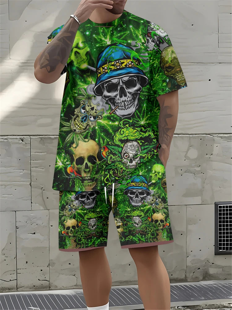 Conjunto Streetwear Hombre 2 Piezas | Camisa + Pantalón Corto Estampado