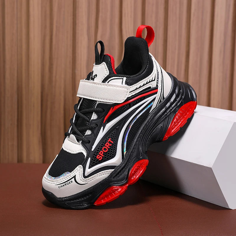 Zapatos de tenis para niños, novedad de verano, tendencia, deportes juveniles, respirar, rebote, comodidad, estudiantes masculinos, zapatillas de ocio diario para niños