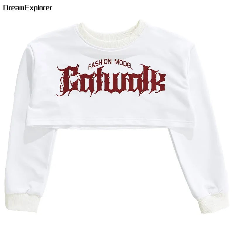 Top corto k-pop para niñas, pantalones deportivos con letras a la moda, conjuntos de ropa de grupo para niñas, ropa informal estilo Hip Hop, disfraces de Jazz para niños