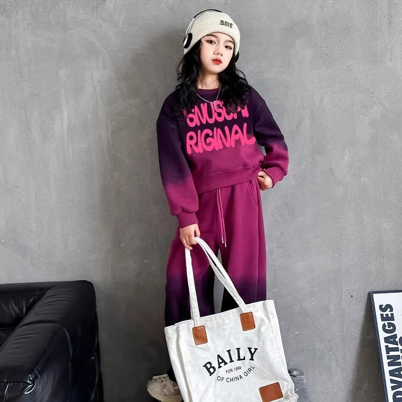 Chándal Primavera Niñas 8-12 Años - Conjunto Deportivo Coreano