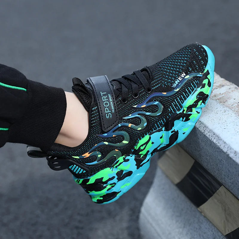 Zapatillas de deporte informales para niños y niñas, zapatos planos transpirables para correr, novedad de primavera y otoño