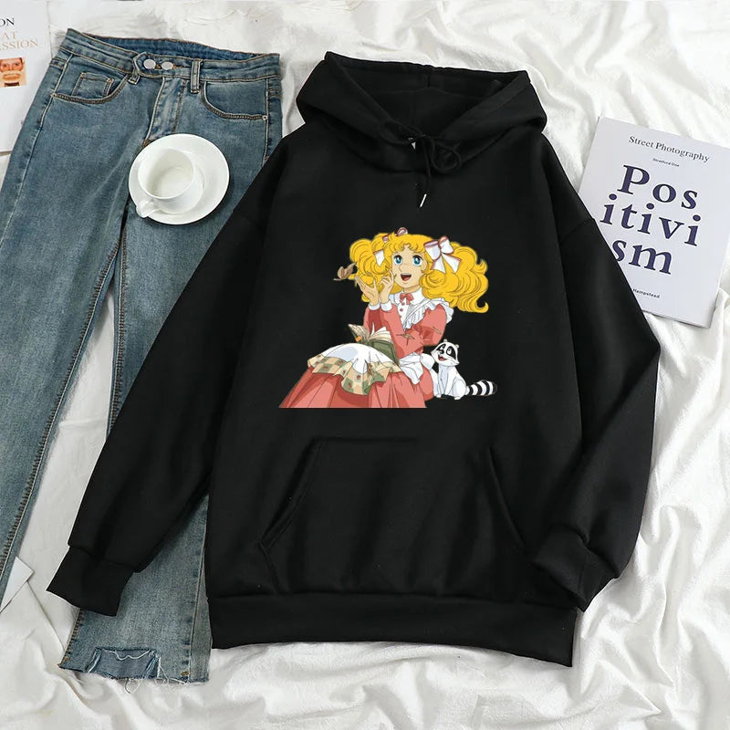 Ropa Vintage con capucha para mujer, sudaderas con capucha de moda Harajuku, sudadera con dibujos de dulces de los años 90, jerséis con capucha para mujer 2022
