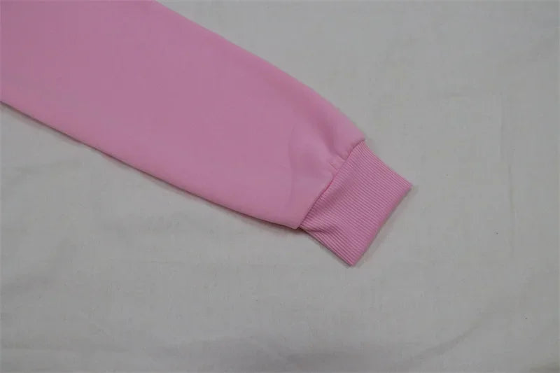 Sudaderas con capucha y lazo de Minnie rosa para mujer, ropa de dibujos animados Kawaii, jerséis de manga larga con cuello redondo de Minnie Mouse