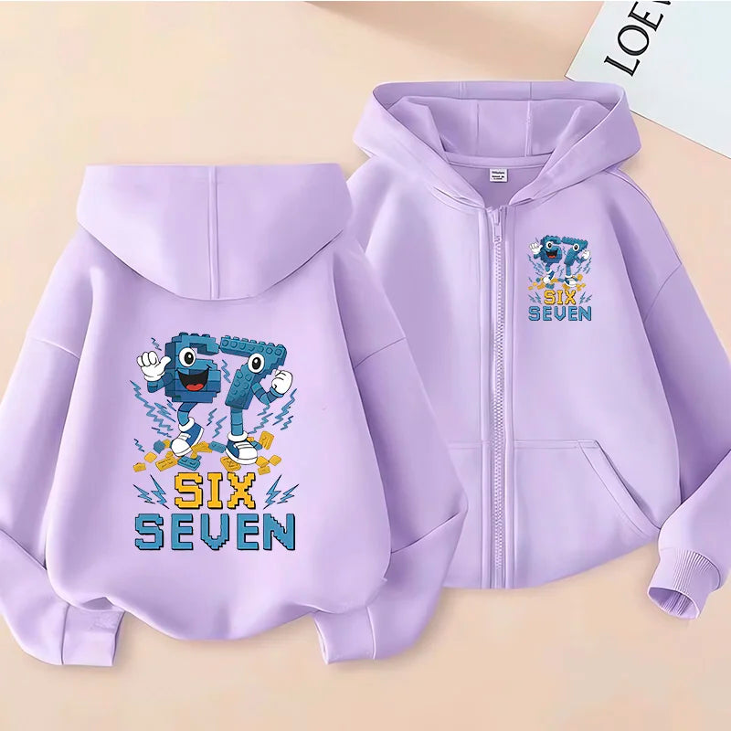 Sudadera Capucha Cremallera Niños - Diseño 67 Divertido