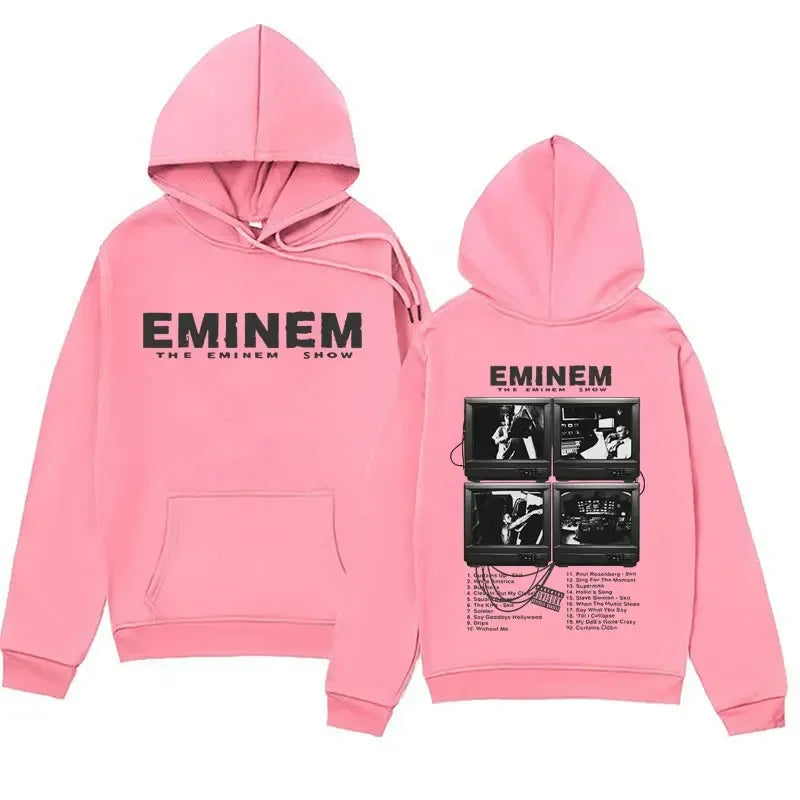 Sudadera con capucha para hombre y mujer, ropa de calle de gran tamaño con estampado de rapero Eminem, Álbum de MúsicaCuatro seaso