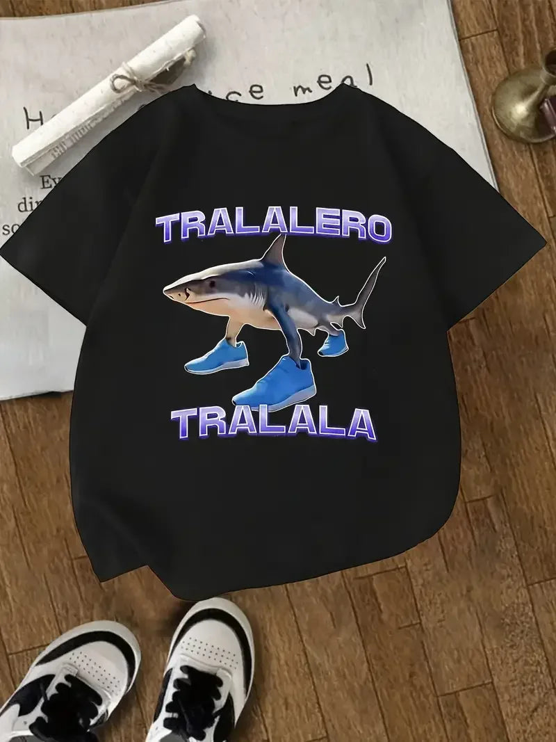 Y2k-Camiseta italiana con animales de Brainrot para niños y niñas, camisetas de manga corta de Tung Tung Sahur, camiseta bonita con meme divertido, ropa de verano