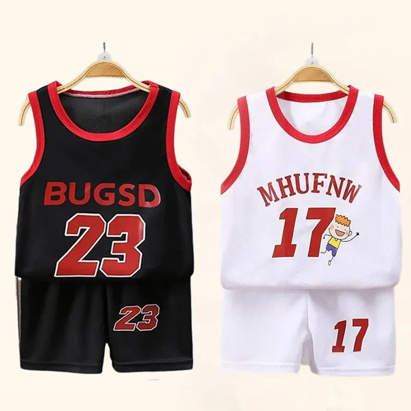 Conjuntos para niños, camiseta sin mangas de verano para niños, conjunto de pantalones cortos, camiseta sin mangas para exteriores de secado rápido, conjuntos de pantalones cortos, deporte para niños, baloncesto Tr