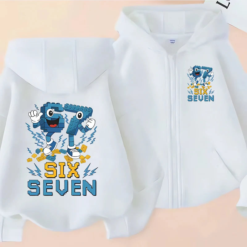 Sudadera Capucha Cremallera Niños - Diseño 67 Divertido
