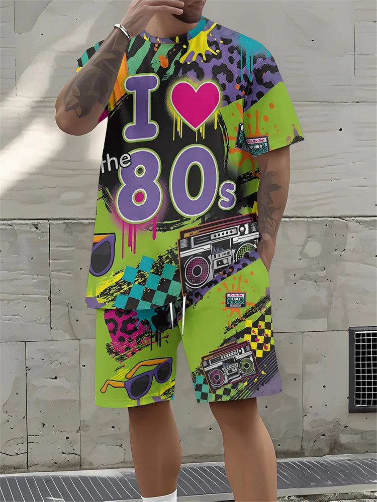 Conjunto Streetwear Hombre 2 Piezas | Camisa + Pantalón Corto Estampado