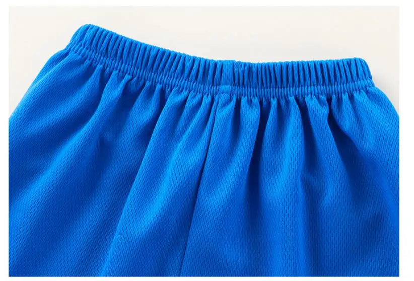 Conjunto deportivo de verano para niños, versión coreana, con estampado de letras, de secado rápido, con pantalones cortos y manga corta.