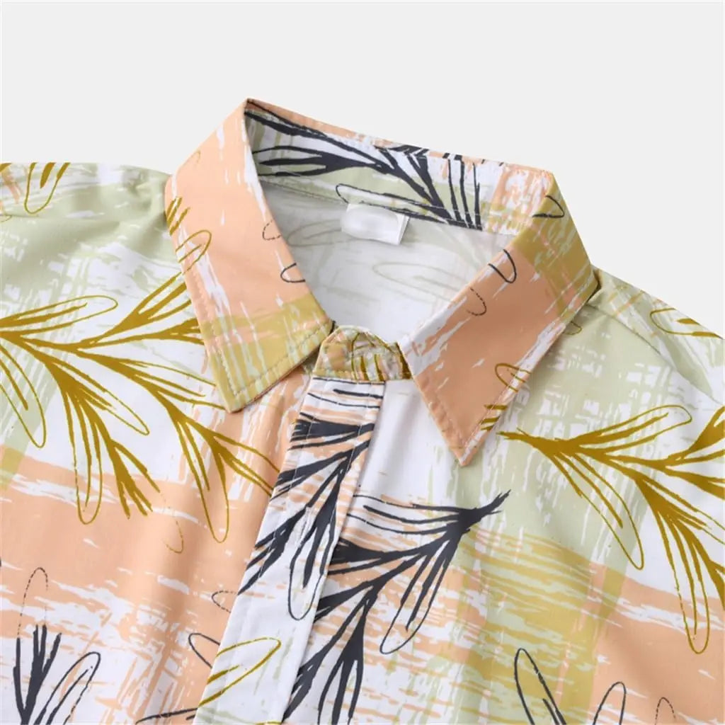 Conjuntos de camisas para hombre, camisa informal de manga corta con estampado 3d de árbol de coco, pantalones cortos de playa de gran tamaño, ropa de calle de verano, trajes hawaianos