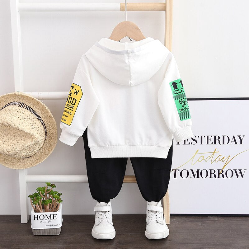 Conjunto Bebé Niños - Sudadera Capucha + Pantalón Primavera