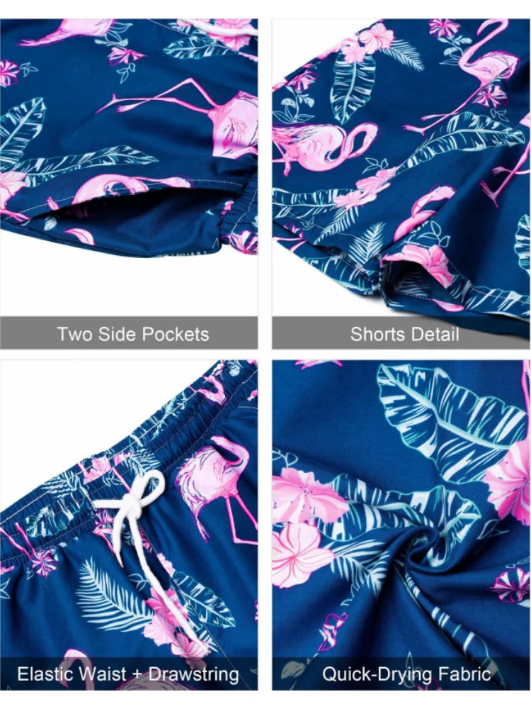 Conjunto de pantalones cortos 2024 de dos piezas con estampado de hojas en 3D, pantalones de playa de manga corta de Estilo Hawaiano