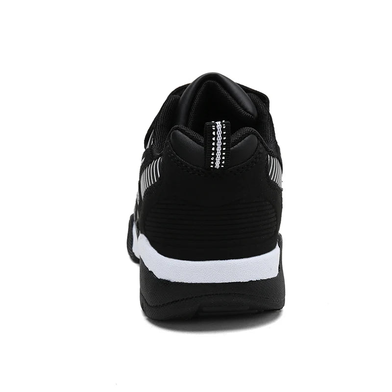 Zapatillas de deporte de moda para niños, zapatos de tenis cómodos de cuero para correr, zapatos deportivos ligeros para caminar al aire libre para niños