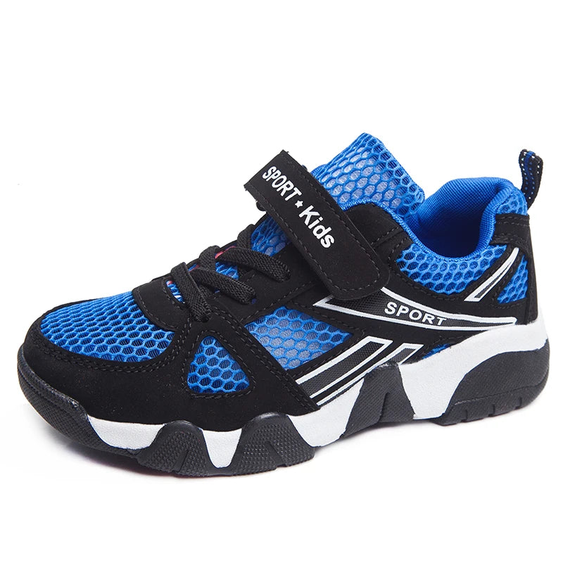 Zapatos de tenis para niños, zapatos planos de malla transpirables y cómodos para deportes al aire libre, zapatillas de deporte de verano a la moda para niños