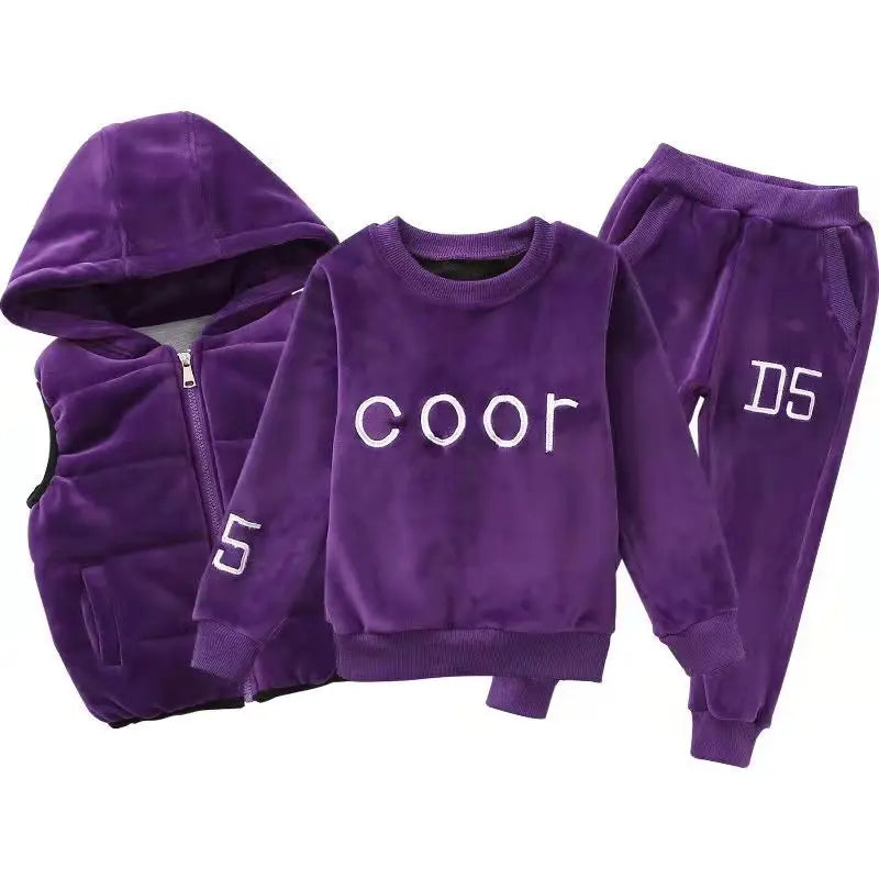 Chándal Niñas Otoño Invierno - Chaqueta Terciopelo + Capucha