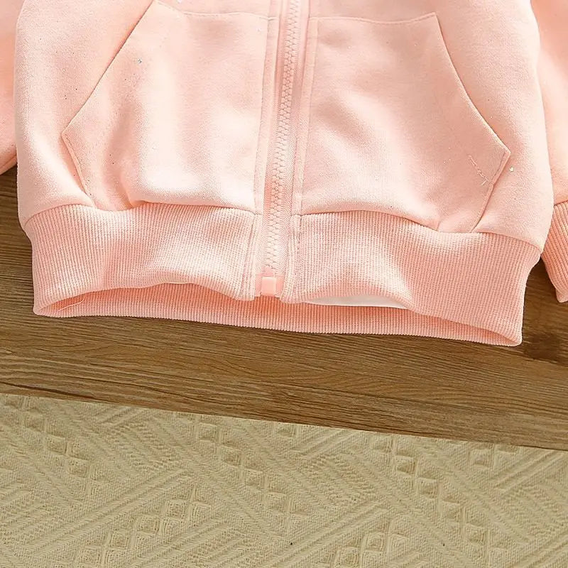 Conjunto Bebé Niña 3 Piezas - Abrigo + Camiseta + Pantalón