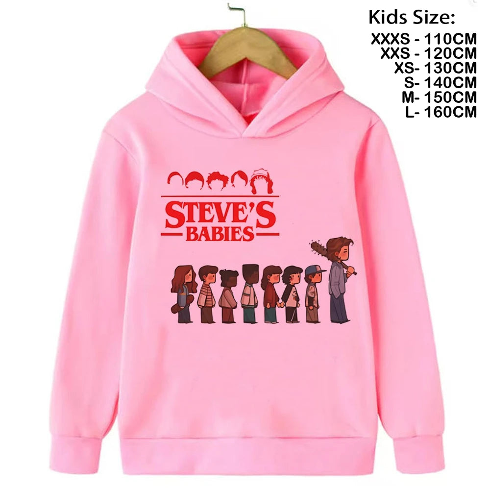 Eddie Munson Demogorgon Hawkins Cannibal Flower Sudadera con capucha Niños Dibujos animados Niños Niñas Niños Sudaderas