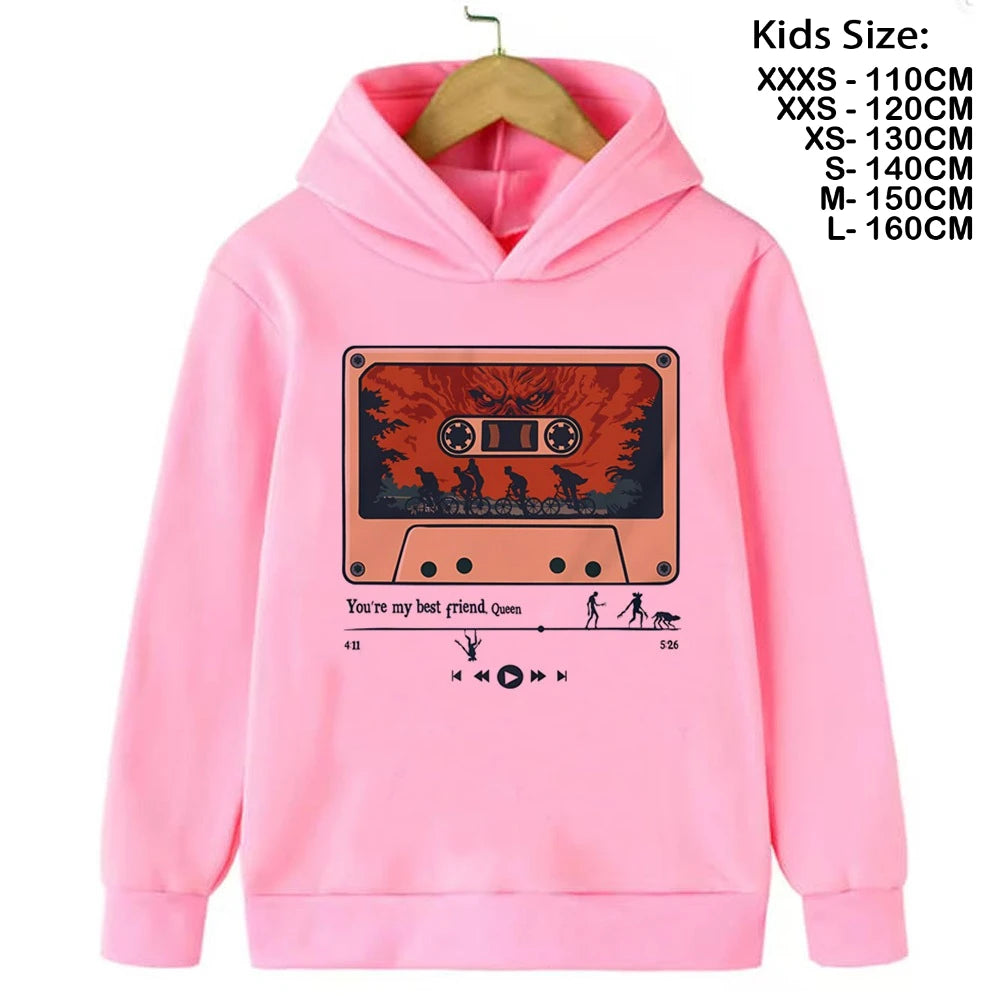 Eddie Munson Demogorgon Hawkins Cannibal Flower Sudadera con capucha Niños Dibujos animados Niños Niñas Niños Sudaderas