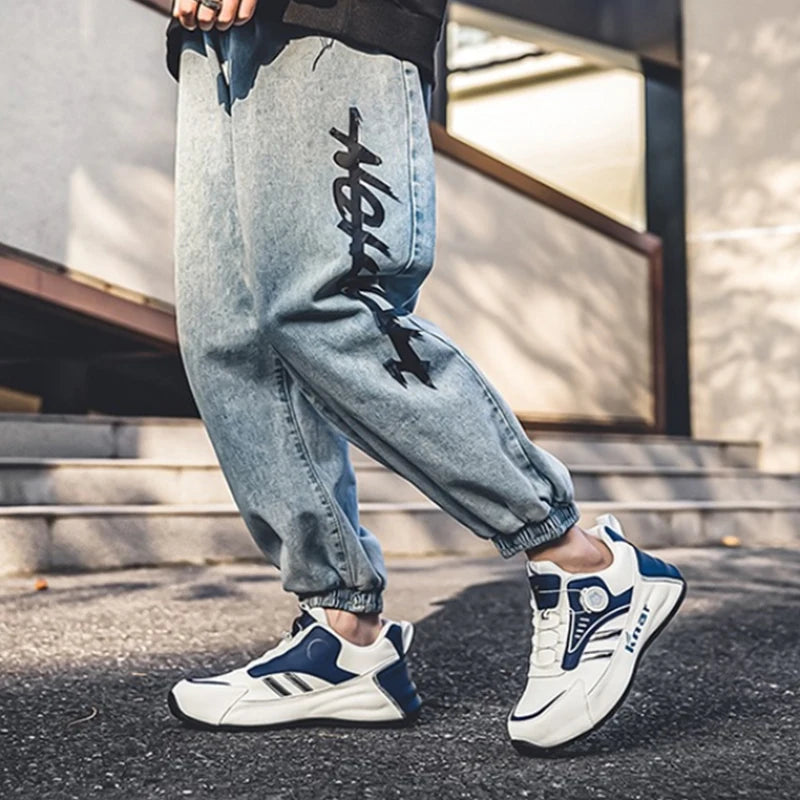 Zapatillas casuales de hombre, estilo coreano, versátiles, suela suave, cómodas, ligeras, con plataforma, para uso diario.