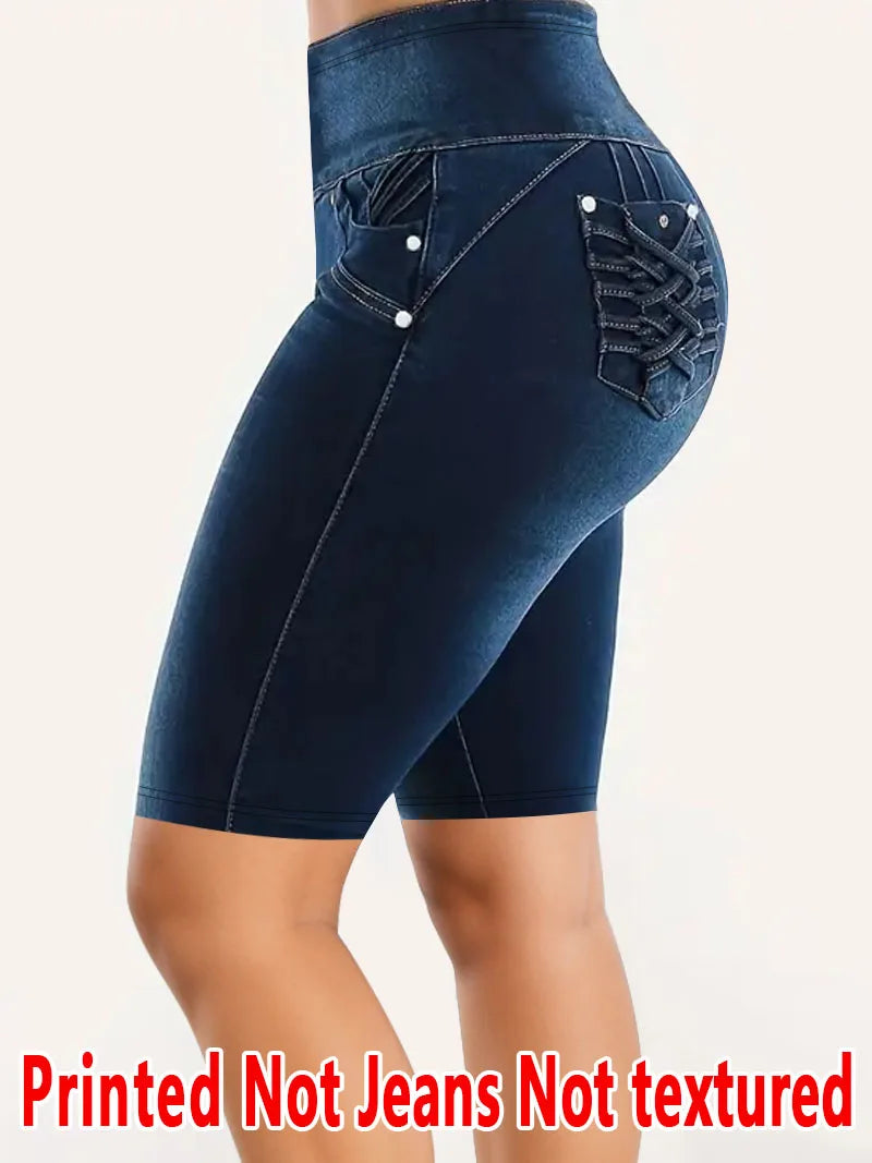 1376 [Leggings Estampados - No son de Tela Imitación Vaquera] Leggings Estampados Sin Textura - Tela No Imitación Vaquera
