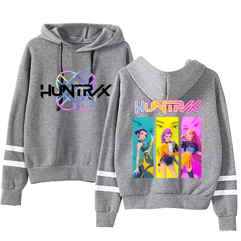 2025 Kpop Demon Hunter sudaderas con capucha mujer Anime Huntrix Sudadera con capucha gráfica 90s Casual invierno manga larga con capucha jerseys Shoujo ropa