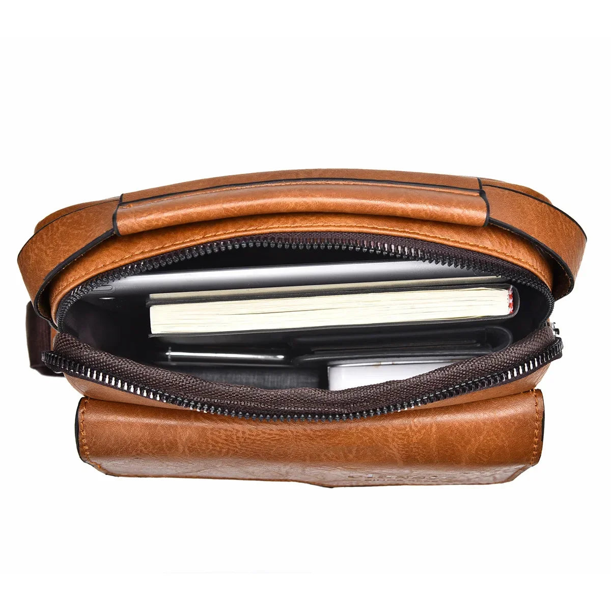 Bolso cruzado para hombre, bolsos de hombro para hombre, bolsos con cremalleras, bolso de cuero Artificial de gran capacidad para hombre, bolsos de mano tipo mensajero, bolsa