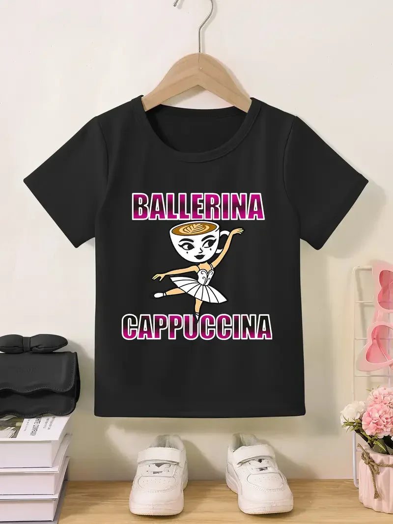 Y2k-Camiseta italiana con animales de Brainrot para niños y niñas, camisetas de manga corta de Tung Tung Sahur, camiseta bonita con meme divertido, ropa de verano