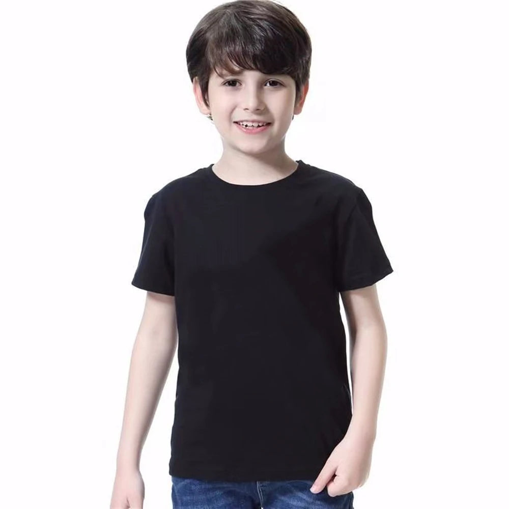Camiseta de verano para niños de 3 a 12 años, conjunto de camiseta blanca y pantalones cortos, 2 uds., conjunto fresco y refrescante de manga corta con estampado para niños